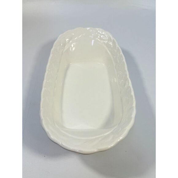 Ironstone White Serving Dish Bowl Oblong Braided Band Vintage Japaan Ceramic - Picture 13 of 16